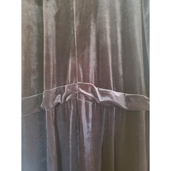 Eloquii Velvet Black Stretch Comfy Puff Sleeve Wide Leg Jumpsuit, Plus Size 24 - Picture 13 of 13